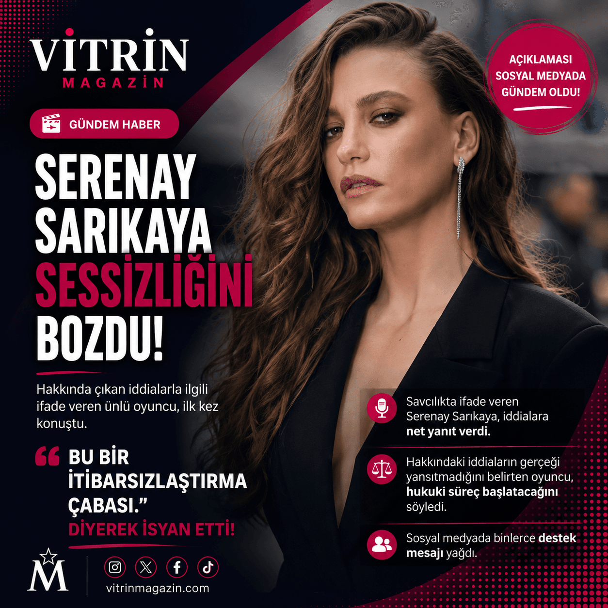 Serenay Sarıkaya'dan dikkat çeken açıklama